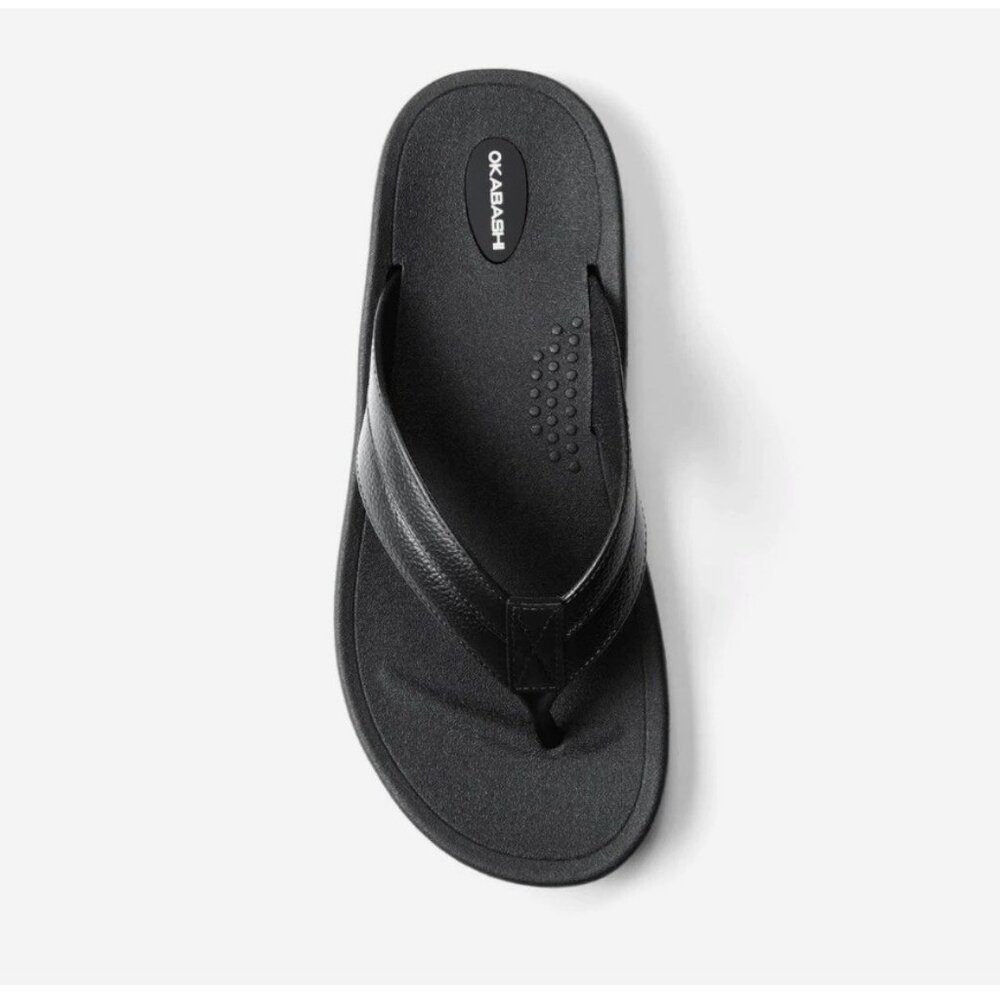 Okabashi Voyager Flip Flop Sandals Mens Eco-Friendly Made USA Black size 9 - Picture 4 of 5
